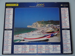 Almanach Du Facteur 2005 Recto Plage D'étretat ( 76  )  Verso Port De Doelan  (29  ) - Grand Format : 2001-...