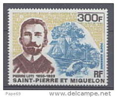 St Pierre Et Miquelon P.A.  N° 47  X Pierre Loti Et Bâteaux De Pêche,  Trace De Charnière Sinon  TB - Ongebruikt