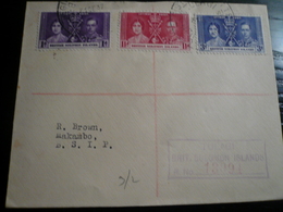 Tulagi British Salomon 31.Dec.37 Registered Mail Internal Use - Islas Salomón (...-1978)