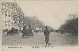 CPA - PARIS VECU - Les Champs Elysées - Andere & Zonder Classificatie