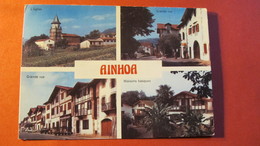 AINHOA. Pays Basque. Multivues: Eglise, Grande Rue, Maisons Basques. - Ainhoa