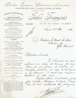 M-Facture Jules François Plombier A Huy Le 23-Mai-1922 - Old Professions