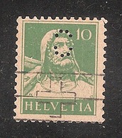 Perfin/perforé/lochung Switzerland No YT161 1921-1942 William Tell   Symbol  (d16) - Perfin