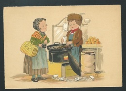 Les Petis Métiers  De La Rue    , Le Marchand De Marrons    , Illustration   Naudy   - Gaf21 - Naudy