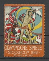SCHWEDEN Sweden 1912 Vignette Olympische Spiele Stockholm Advertising Text Auf Deutsch MNH - Ete 1912: Stockholm