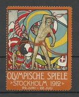 SCHWEDEN Sweden 1912 Vignette Olympische Spiele Stockholm Advertising Text Auf Deutsch MNH - Estate 1912: Stockholma