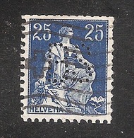 Perfin/perforé/lochung Switzerland No YT120 1908-1933 Hélvetie Assise Avec épée BS  Societe De Banque Suisse - Perfins