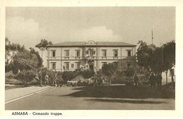 2233 " ASMARA - COMANDO TRUPPE " CARTOLINA POSTALE ANIMATA ORIGINALE NON SPED. - Eritrea