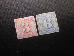 Mi 52/53  3Kr*MLH / 6Kr(*)UNG - Altdeutschland (Thurn Und Taxis) 1866 - Mi 4,20 € - Nuevos