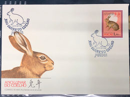 1987 YEAR OF THE RABBIT POST OFICE FIRST DAY COVER - FDC