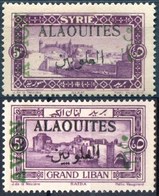 Alaouites  PA  N° 7-7a *...sur "Grand Liban"...TB - Ongebruikt