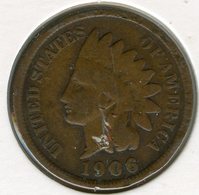 Etats-Unis USA 1 Cent 1906 KM 90a - 1859-1909: Indian Head
