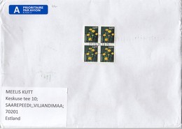 GOOD NORWAY Postal Cover To ESTONIA 2019 - Good Stamped: Flowers With Custom Declaration - Briefe U. Dokumente