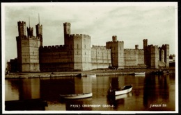 Ref 1263 - Judges Real Photo Postcard - Caernarvon Castle - Caernarvonshire Wales - Caernarvonshire