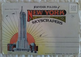 CARNET DEPLIANT ACCORDEON USA - NEW YORK CITY - SOUVENIR FOLDER OF NEW YORK SKYSCRAPERS TB PLAN GRATTE CIEL - Panoramic Views