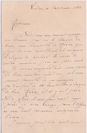 ANGLETERRE -LONDRES  4 SEPTEMBRE 1884 - LETTRE DE R. WAGNER 2 MOSELLE VILLAS LORDSHIPS LANC WOOD GREEN LONDRES - United Kingdom