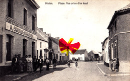 BLATON - Place, Vue Prise D'en Haut (à Droite"Confections Pour Hommes, Dames Et Enfants A.Odoux-Dagrier") Circulée 1907 - Bernissart