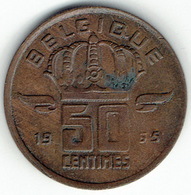 Belgium, 50 Centimes 1965 (FR) - 50 Cents