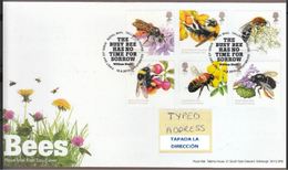 GROSSBRITANNIEN GRANDE BRETAGNE GB 2015 BEES SET OF 6V. FDC MI 3468-73 YV 4186-91 SG 3736-41 - 2011-2020 Dezimalausgaben