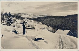 1938 , NORUEGA , LYSAKEN - UBERSFELD , TARJETA POSTAL CIRCULADA - Briefe U. Dokumente