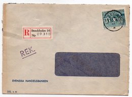 SWEDEN - REGISTERED COVER 1961 / SVENSKA HANDELSBANKEN / BANK / THEMATIC STAMP-THE 100th ANNIV.OF SHOOTING ORG. - Otros & Sin Clasificación