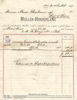 Facture Double & Traite 1895 / Suisse  BALE / MULLER-HINDENLANG / Fromages - Switzerland