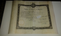 VP14.357 - PARIS 1904 - Grand Diplôme ( 50 X 39 ) De Docteur En Médecine - Mr HUZARD Né à SAINT - ETIENNE DE CORCOUE - Diploma's En Schoolrapporten