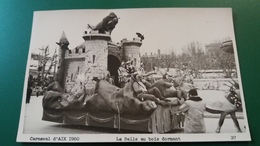 CPSM CARNAVAL D AIX 1950 LE CHAR DE LA BELLE AU BOIS DORMANT 37 - Carnaval