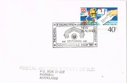 31332. Carta CHRISTCHURCH (New Zealand) 1987. Ingenieria Universitaria Canterbury - Storia Postale