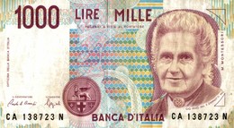 BILLET ITALIE 1000 LIRE - Autres & Non Classés