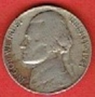 UNITED STATES  # 5 Cents "Jefferson Nickel" 1st Portrait FROM 1941 - 1964-…: Kennedy