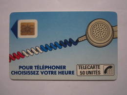 Télécarte De 50.unités - Pour Téléphoner, Choisissez Votre Heure. - 1987