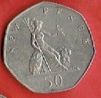 GREAT BRITAIN  # 50 New Pence - Elizabeth II   FROM 1976 - 50 Pence