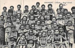 Océanie   Nouvelle Guinée  Papouasie  Ononghe.  L'Ecole   ( Pli Voir Scan) - Papua Nueva Guinea