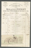 M-Facture Mélanie Pièret - Merceries-Bonneteries A Huy Le 19 Janvier 1899 Vers Héron - 1800 – 1899