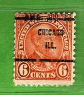 (Us2) USA °- 1922-25 - 6 C.  Yvert. 233 - D.11 X 10/1-2.  USED.  Vedi Descrizione - Voorafgestempeld