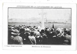 LAGUIAN (32) Catastrophe Train Chemin De Fer Bénédiction Du Monument Belle Animation - Andere & Zonder Classificatie