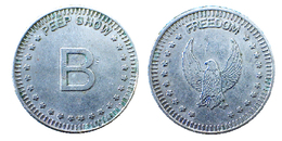 02086 GETTONE JETON TOKEN B PEEP SHOW FREEEDOM EAGLE - Andere & Zonder Classificatie