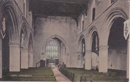 ANGLETERRE - SUSSEX - RYE CHURCH - INTERIEUR DE L' EGLISE  DOS SIMPLE PRECURSEUR 1900 - Rye