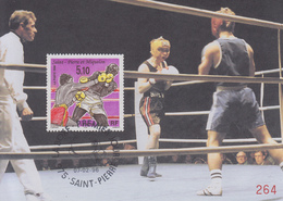 Carte  Maximum  1er  Jour    SAINT  PIERRE  ET  MIQUELON      Boxe   1996 - Boxing