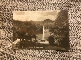 1943 Cartolina Fg Torino -  Giardini E Stazione Di Porta Nuova  Timbro Censura Non Viaggiata - Stazione Porta Nuova