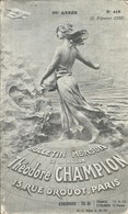 Bulletin Mensuel De La Maison Théodore CHAMPION - 6ème Supplément à La 42ème édition Du Catalogue Yvert 1938 - Frankrijk