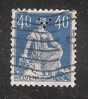 Perfin/perforé/lochung Switzerland No YT164 1921-1924 Hélvetie Assise Avec épée  V  Schweizerische Kreditanstalt - Gezähnt (perforiert)