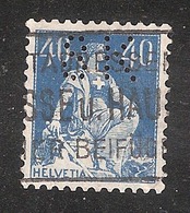 Perfin/perforé/lochung Switzerland No YT164 1921-1924 Hélvetie Assise Avec épée  SK Schweizerische Kreditanstalt - Gezähnt (perforiert)
