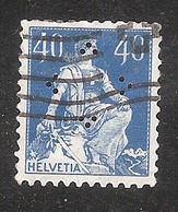 Perfin/perforé/lochung Switzerland No YT164 1921-1924 Hélvetie Assise Avec épée  Symbol Quadrangle  Schweizerischer Bank - Perforés