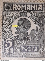 Error Romania 1920 King Ferdinand 5 Bani Black, Error Line On The Nose - Errors, Freaks & Oddities (EFO)