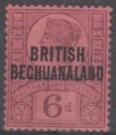 BECHUANALAND - 1897 6d Queen Victoria. Scott 74. Mint - 1885-1964 Bechuanaland Protectorate