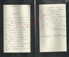 LETTRE DE 1892 ECRITE DE SAINT FLORENTIN FAMILLE MICHAUD : - Manuscripts