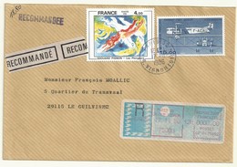 THEME AVIATION  FARMAN F60  GOLIATH  SUR LETTRE REC + AFFRANCHISSEMENT COMPLEMENTAIRE - 1960-.... Briefe & Dokumente