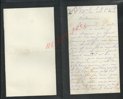 2 LETTRES  ECRITE DE LAROCHE  FAMILLE MEURGEY : - Manuscripts